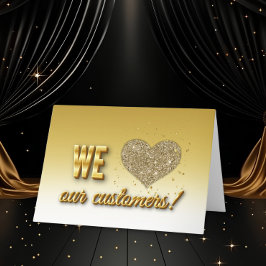 Golden Customer Apprecition Tack Kort