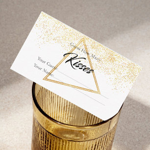 Golden Cute Hur många kisses-Möhippa-höljeskort Tilläggskort