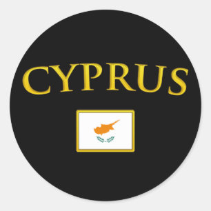 Golden Cyprus Runt Klistermärke