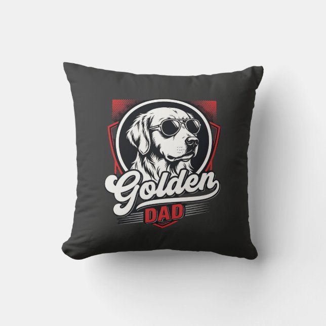 Golden Dad Golden Retriever Solglasögon Design Kudde (Framsida)