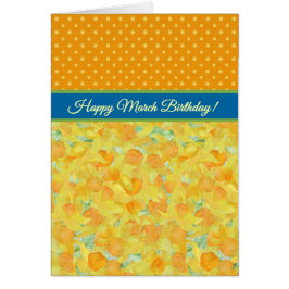 Golden Daffodils, måndag för födelsekort Hälsningskort