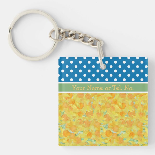 Golden Daffodils teamed Blue White Polka dots (Framsidan)