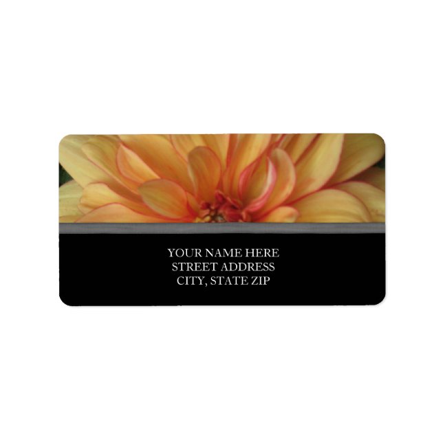 Golden Dahlia-Adressetiketter Adressetikett (Framsidan)