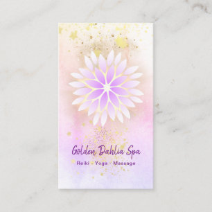 *~* Golden Dahlia Pastel Rosa Lavender AP2 Visitkort