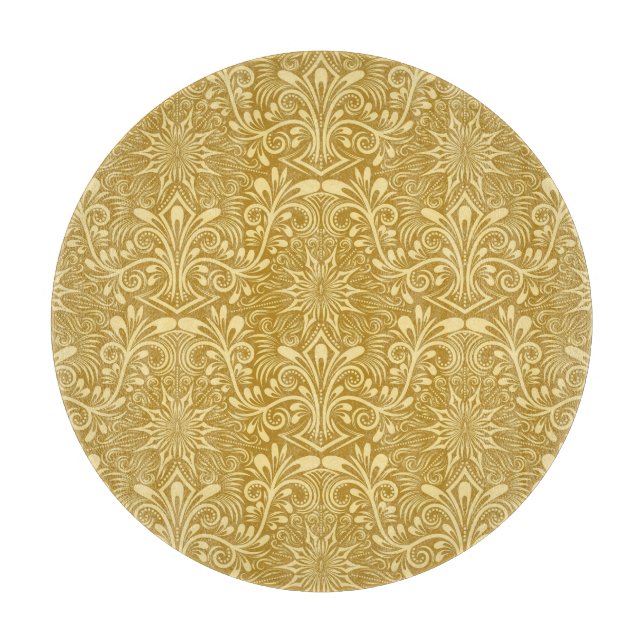 Golden Damask Baroque-Blommönstret (Framsidan)