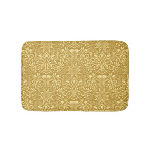 Golden Damask Baroque-Blommönstret Badrumsmatta