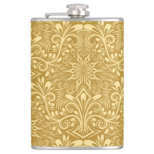 Golden Damask Baroque-Blommönstret Fickplunta