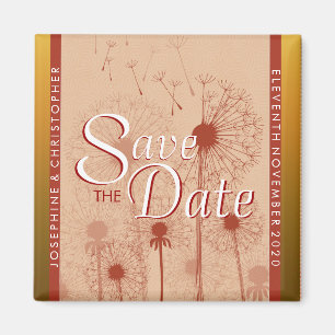 Golden Dandelion Spara datum magneter