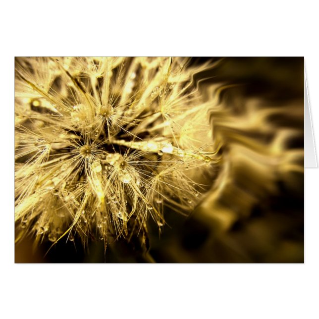 Golden Dandy Dreams Card Hälsningskort (Framsidan Horizontal)