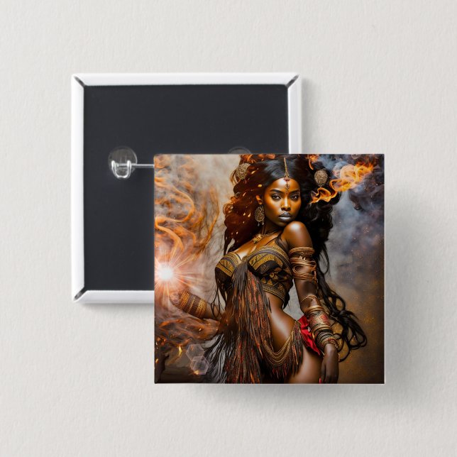 Golden Dawn-African Princess-knapp Knapp (Framsida & baksida)