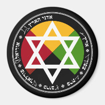 Golden Dawn Earth Pentacle på Black