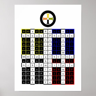 Golden Dawn Enochian Earth Tablet / Watchorn Poster