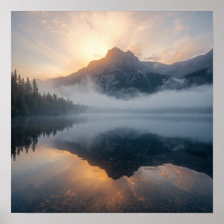 Golden Dawn Reflection Poster