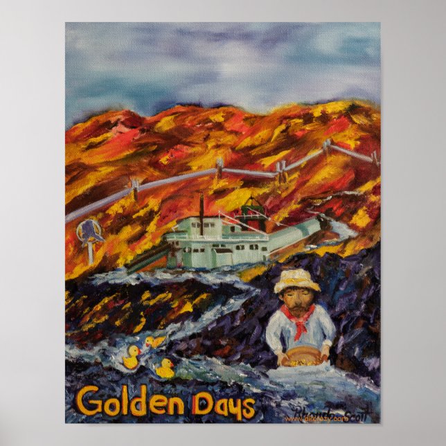 Golden Days, Fairbanks Alaska Poster (Framsidan)