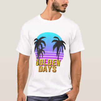 Golden Days Retro Sunset T Shirt