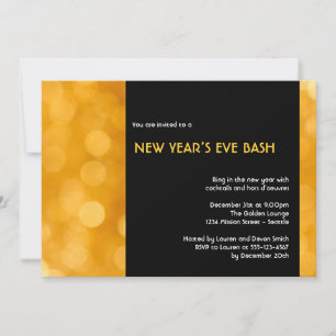 Golden dazzle champagne gult party firande inbjudningar