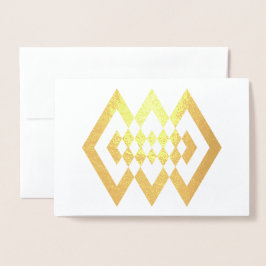 Golden Deco Shapes Foil Card Folierat Kort