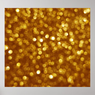 Golden defokuserade glitter, mousserande struktur. poster