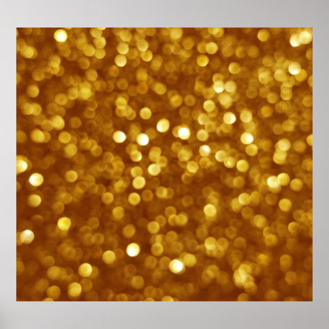 Golden defokuserade glitter, mousserande struktur. poster (Framsidan)