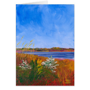 Golden Delaware River Card Hälsningskort