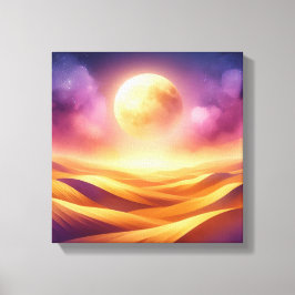Golden Desert Moonlight – Back to School Art Canvastryck
