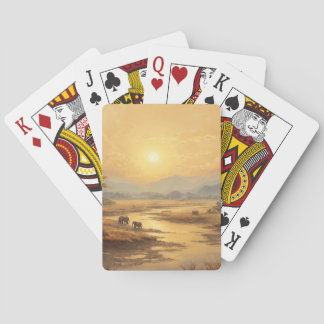 Golden Desert Sunset Dunes Playing Cards Casinokort