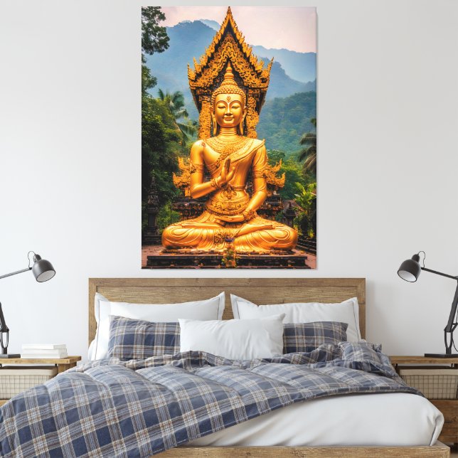 Golden Dhamma in the Northern Hills Canvastryck (Insitu (sovrum))