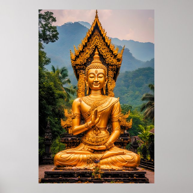 Golden Dhamma in the Northern Hills Poster (Framsidan)