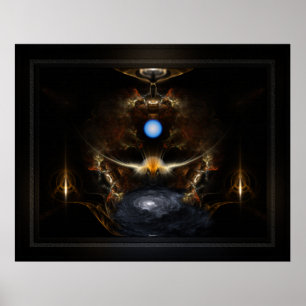 Golden Diamond Head Silver Moth Poster