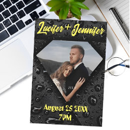 Golden Diamond Modern Elegant Customized Wedding Inbjudningar