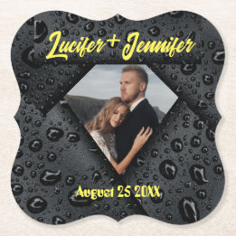 Golden Diamond Modern Elegant Customized Wedding Underlägg Papper