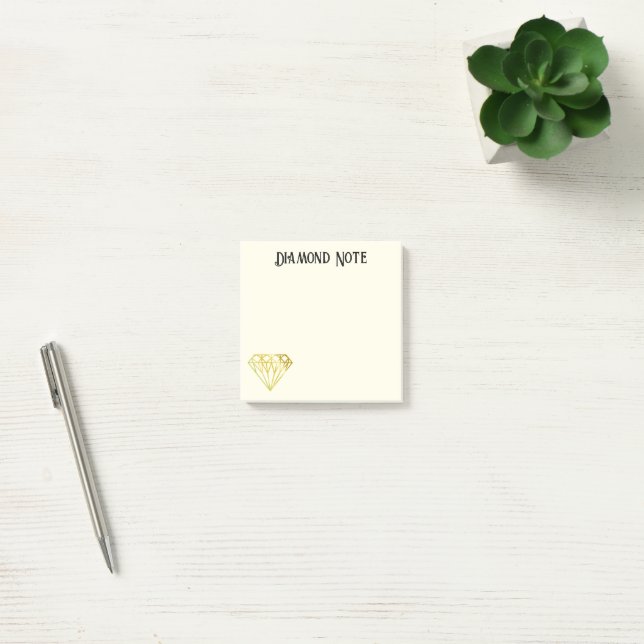 Golden Diamond Note Post-it Block (Kontor)