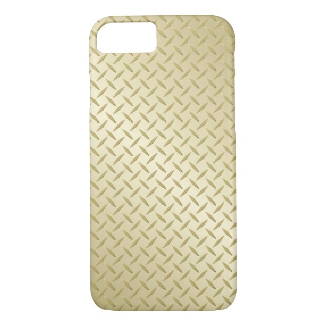 Golden Diamond Plate Case-Mate iPhone Skal (Baksida)