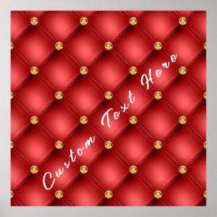 Golden Diamond Tuabled Leather Anpassningsbar Text Poster