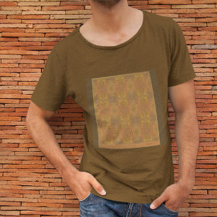 Golden Dimma Abstrakt på brunt T Shirt