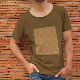 Golden Dimma Abstrakt på brunt T Shirt
