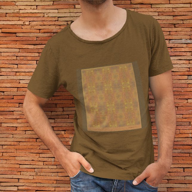 Golden Dimma Abstrakt på brunt T Shirt (Skapare uppladdad)