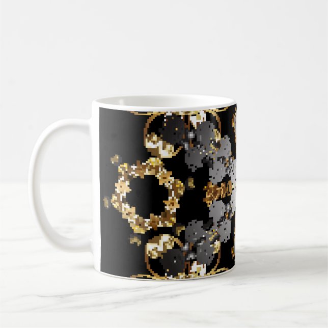 Golden Disline: Östra Blommigt Decor Kaffemugg (Vänster)