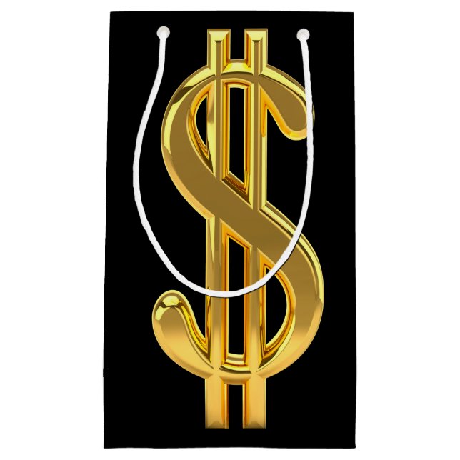Golden Dollar Sign Gift Bag (Framsidan)