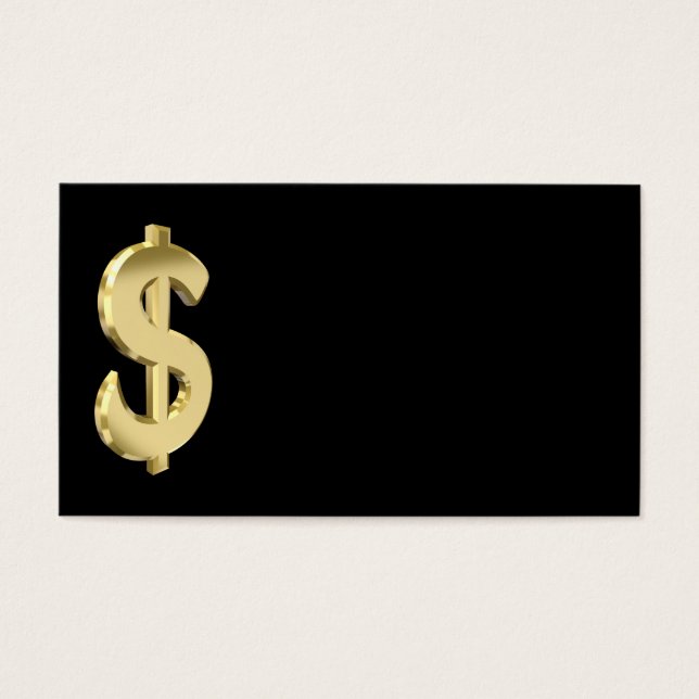 Golden-dollartecken Visitkort (Framsidan)
