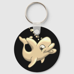Golden Dolphin Nyckelring