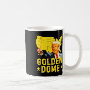 Golden Dome Trump Stor Amerikansk Karta Patriotisk Kaffemugg