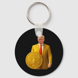 Golden Dome Trump Stor Amerikansk Karta Patriotisk Nyckelring