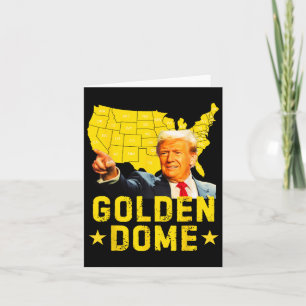 Golden Dome Trump Underbar American Karta Patrioti Kort
