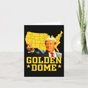 Golden Dome Trump Underbar American Karta Patrioti Kort