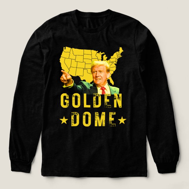 Golden Dome Trump Underbar American Karta Patrioti T Shirt (Design framsida)