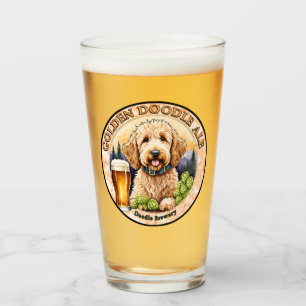 Golden Doodle Ale Beer Glass Glaskopp