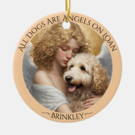 Golden Doodle Angel Personlig Memorial Julgransprydnad Keramik