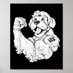 Golden Doodle Biceps Tattoo Hund aveln - Pet I Kär Poster
