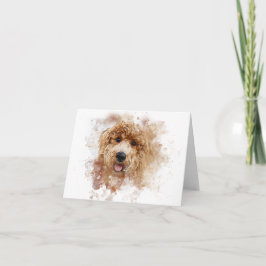 Golden Doodle Blank Anteckningskort